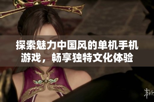 探索魅力中国风的单机手机游戏，畅享独特文化体验