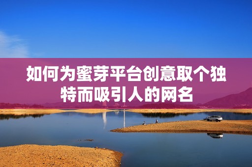 如何为蜜芽平台创意取个独特而吸引人的网名