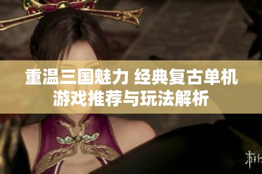 重温三国魅力 经典复古单机游戏推荐与玩法解析