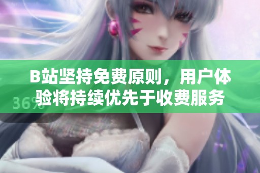 B站坚持免费原则，用户体验将持续优先于收费服务