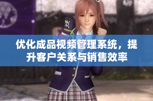 优化成品视频管理系统，提升客户关系与销售效率
