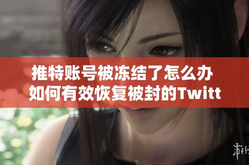 推特账号被冻结了怎么办 如何有效恢复被封的Twitter账号