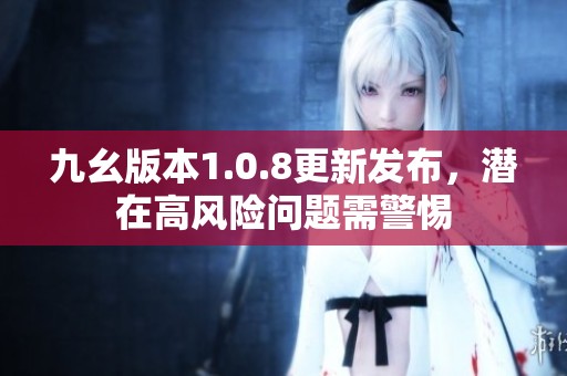 九幺版本1.0.8更新发布，潜在高风险问题需警惕