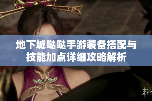 地下城哒哒手游装备搭配与技能加点详细攻略解析