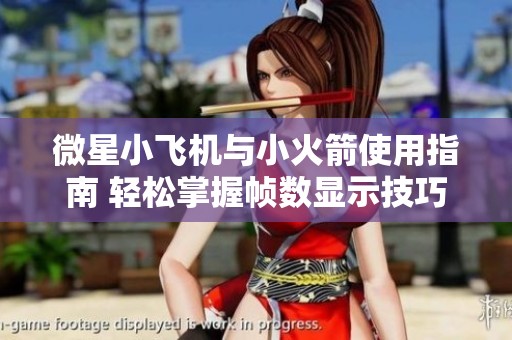微星小飞机与小火箭使用指南 轻松掌握帧数显示技巧