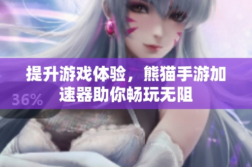提升游戏体验，熊猫手游加速器助你畅玩无阻