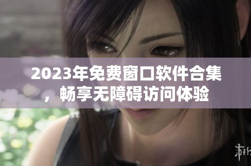 2023年免费窗口软件合集，畅享无障碍访问体验