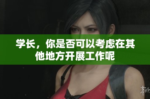 学长，你是否可以考虑在其他地方开展工作呢