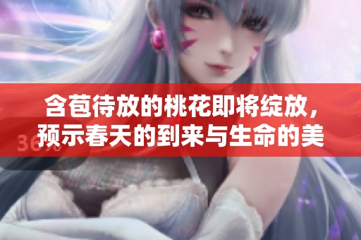 含苞待放的桃花即将绽放，预示春天的到来与生命的美好