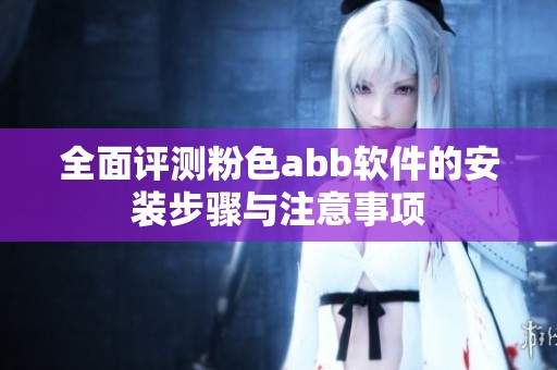 全面评测粉色abb软件的安装步骤与注意事项