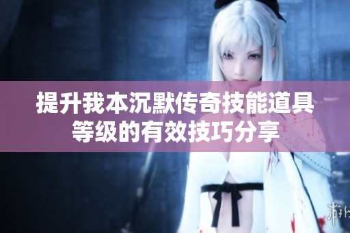 提升我本沉默传奇技能道具等级的有效技巧分享