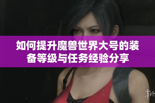 如何提升魔兽世界大号的装备等级与任务经验分享