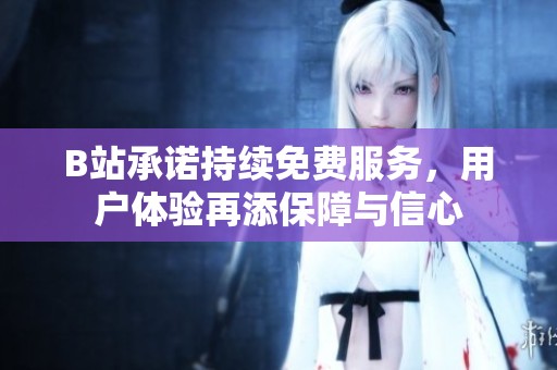B站承诺持续免费服务，用户体验再添保障与信心