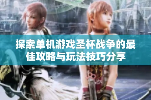 探索单机游戏圣杯战争的最佳攻略与玩法技巧分享