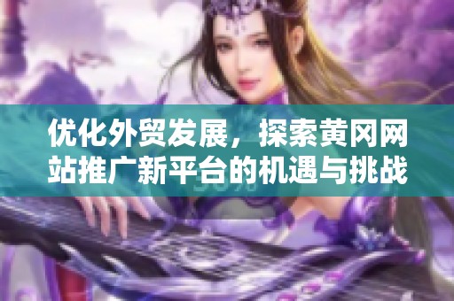 优化外贸发展，探索黄冈网站推广新平台的机遇与挑战