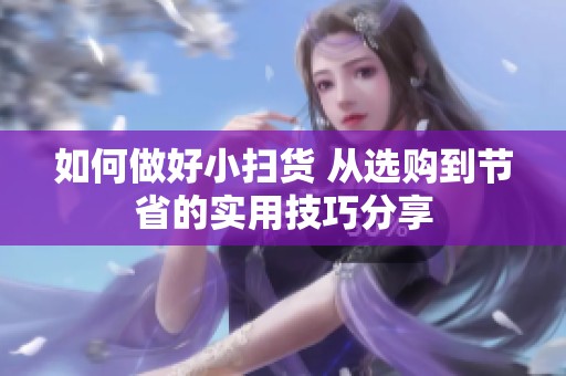 如何做好小扫货 从选购到节省的实用技巧分享
