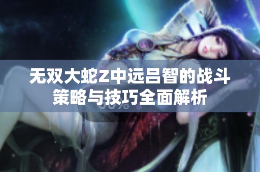 无双大蛇Z中远吕智的战斗策略与技巧全面解析
