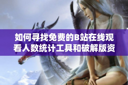 如何寻找免费的B站在线观看人数统计工具和破解版资源