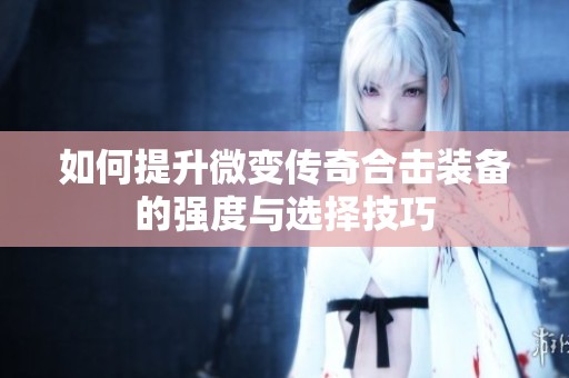 如何提升微变传奇合击装备的强度与选择技巧