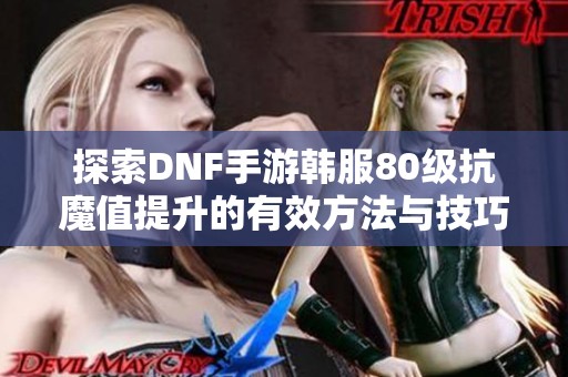 探索DNF手游韩服80级抗魔值提升的有效方法与技巧