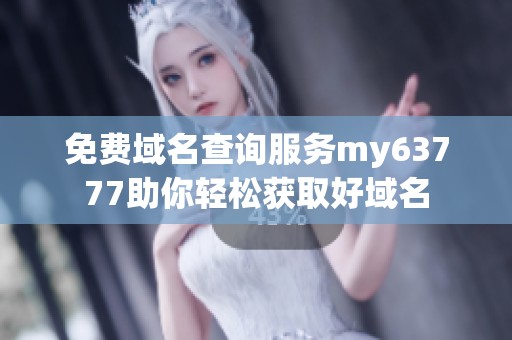 免费域名查询服务my63777助你轻松获取好域名