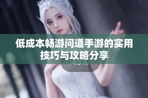 低成本畅游问道手游的实用技巧与攻略分享